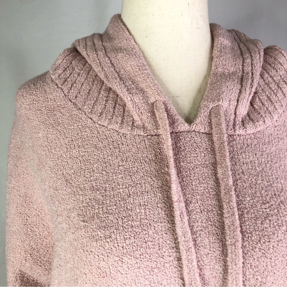 Pure Jill J. Jill shell pink boucle knit sweater hoodie LP - Picture 2 of 9